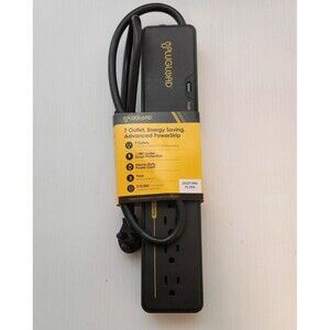 NEW 7 Outlet Energy Saving Advanced Power Strip Made By PlugLoad Heavy Duty…